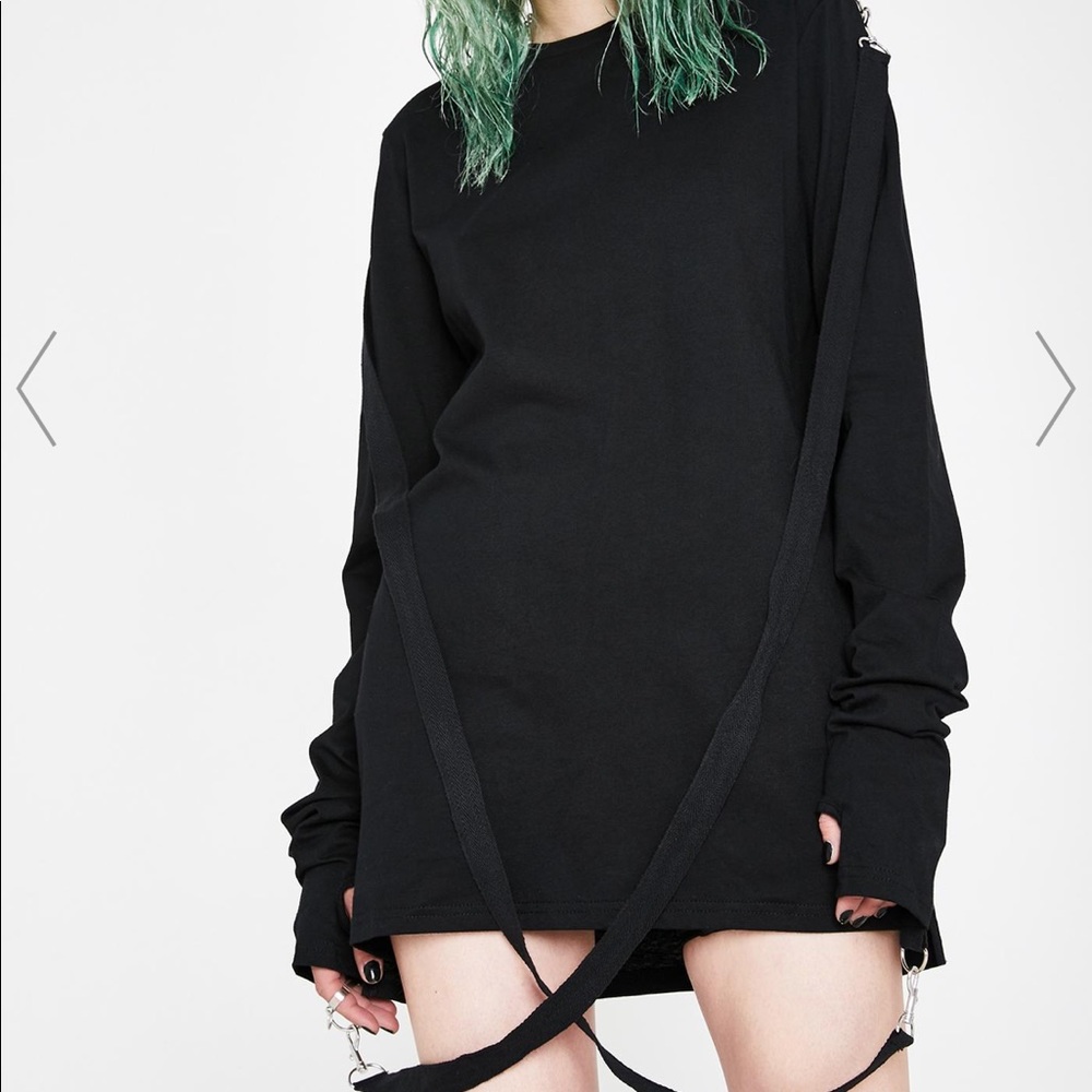 DOLLSKILL OVERSIZED TEE WITH STRAPS